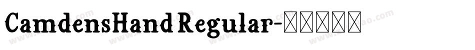 CamdensHand Regular字体转换